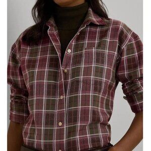 Lauren Ralph Lauren Women's Checked Plaid Shirt size XXL New with Tags